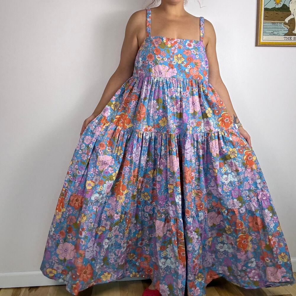 Free People Park Slope floral maxi dress XL